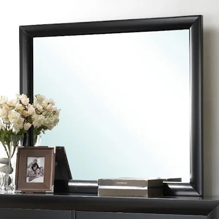 Rectangular Wood Dresser Mirror Top